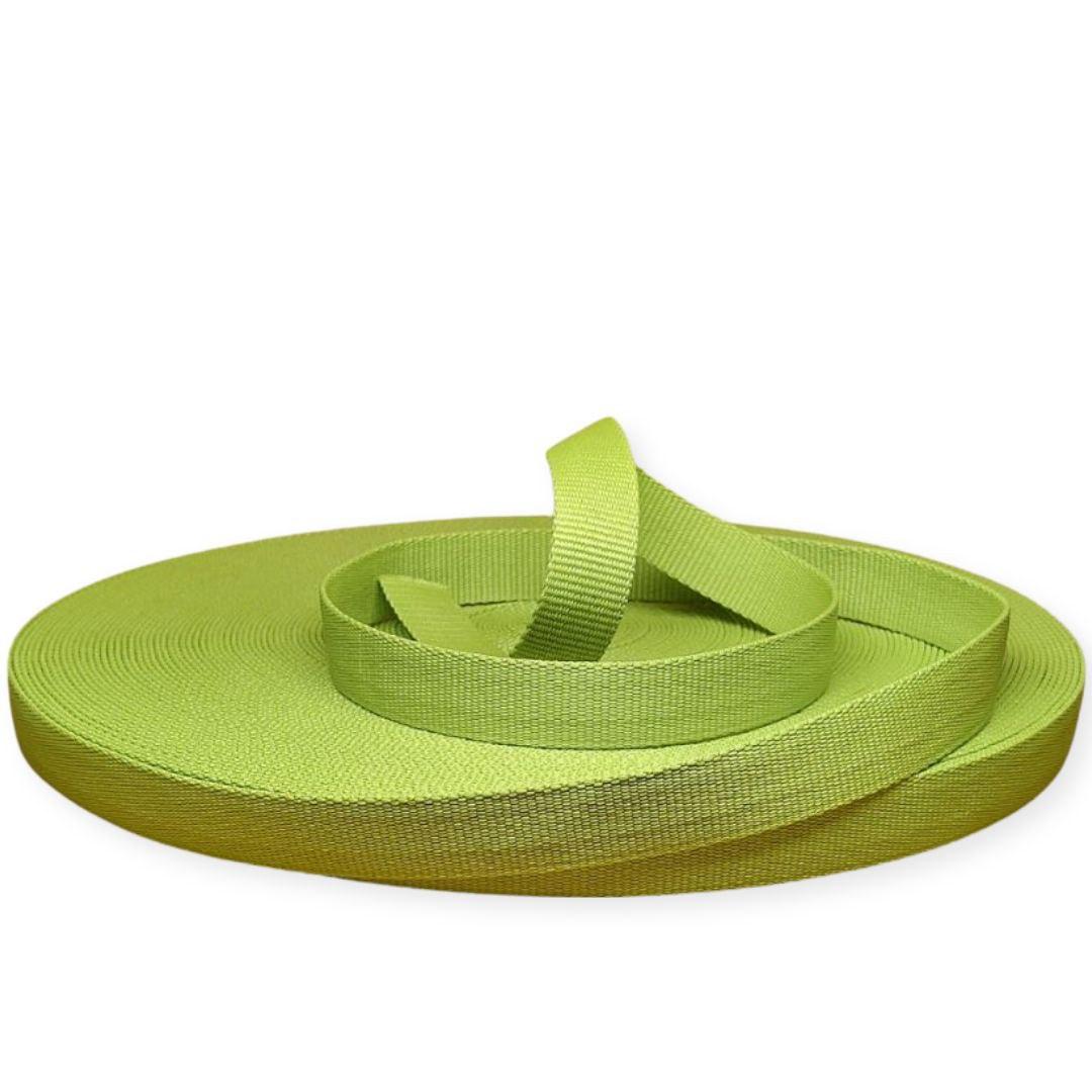 Стрічка ремінна 25 мм "салатова" для нашийників і повідців 50 м