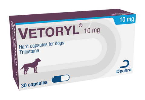 Vetoril 10 мг препарат для лікування синдрому Кушинга у собак, 30 капсул, Dechra - фото 1 - id-p1773265542