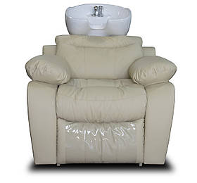 Перукарська мийка стаціонарна для салону краси глибока кераміка зручна крісло мийка Версис Люкс