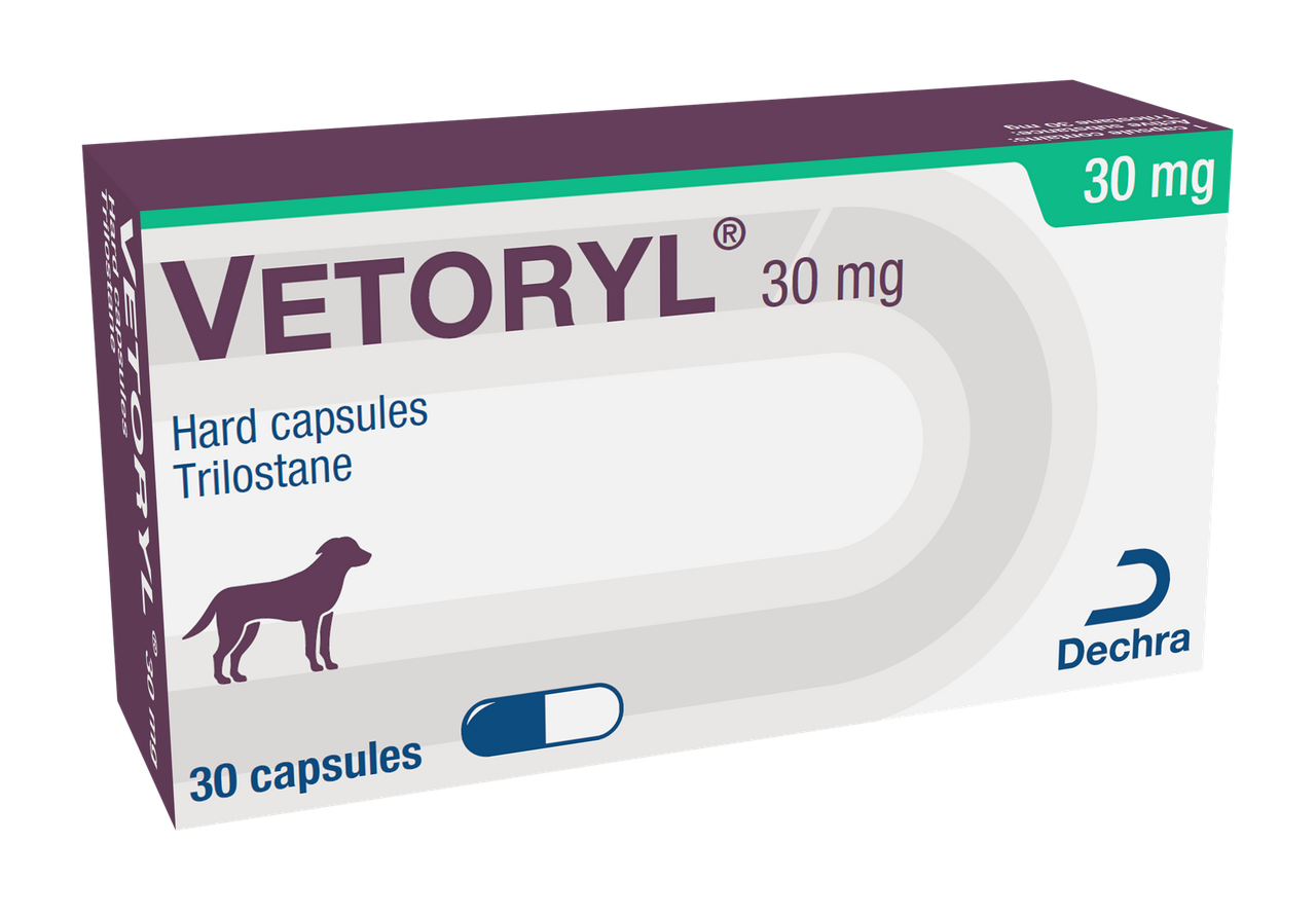 Vetoril 30 мг препарат для лікування синдрому Кушинга у собак, 30 капсул, Dechra - фото 1 - id-p1773266084