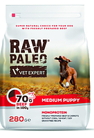 Сухий корм для щенят Vet Expert Raw Paleo Puppy Medium Beef з яловичиною, 280 г