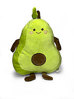 Мягкая плюшевая подушка игрушка зеленое авокадо 40см