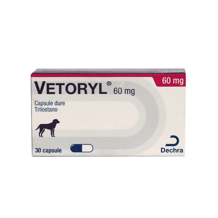 Vetoril 60 мг препарат для лікування синдрому Кушинга у собак, 30 капсул, Dechra - фото 1 - id-p1773266196