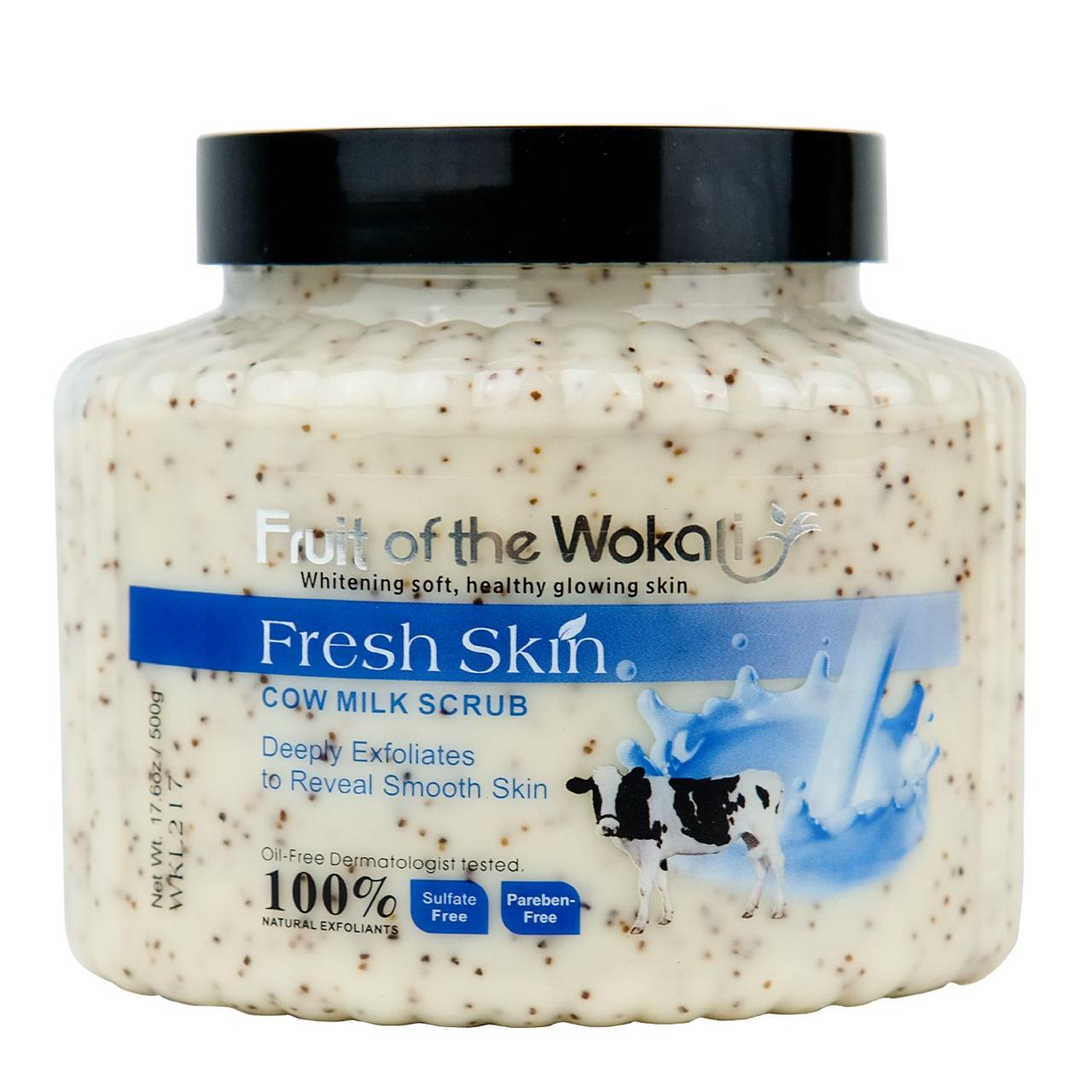 Скраб для тела Wokali Fresh Skin Scrub Cow Milk WKL217 500 г - фото 1 - id-p1773258527