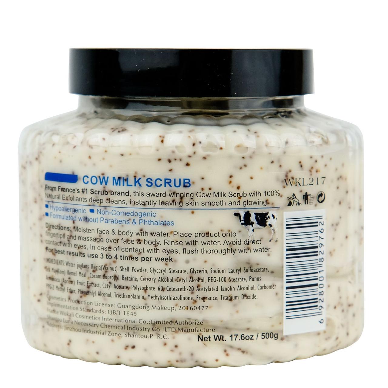 Скраб для тела Wokali Fresh Skin Scrub Cow Milk WKL217 500 г - фото 2 - id-p1773258527