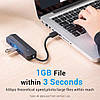 USB-концентратор Vention USB хаб USB 3.0 з адаптером Gigabit Ethernet Black (CHNBB), фото 6