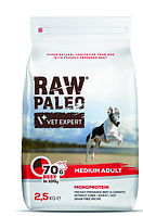 Сухий корм для собак Vet Expert Raw Paleo Adult Medium Beef з яловичиною, 2.5 кг