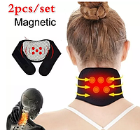 Турмалиновый шейный бандаж с магнитами SUNROZ Self Heating Neck Guard Band