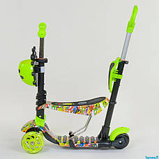 Дитячий самокат - трансформер 5в1 з підсвічуванням Best Scooter "Божа корівка", фото 4