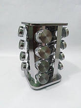 Органайзер для спецій нержавіюча сталь на 16 скляних ємностей Н28 см ( шт )