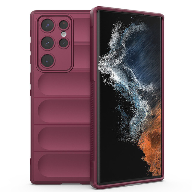 Силіконовий чохол Wavy для Samsung S22 Ultra Fuchsia