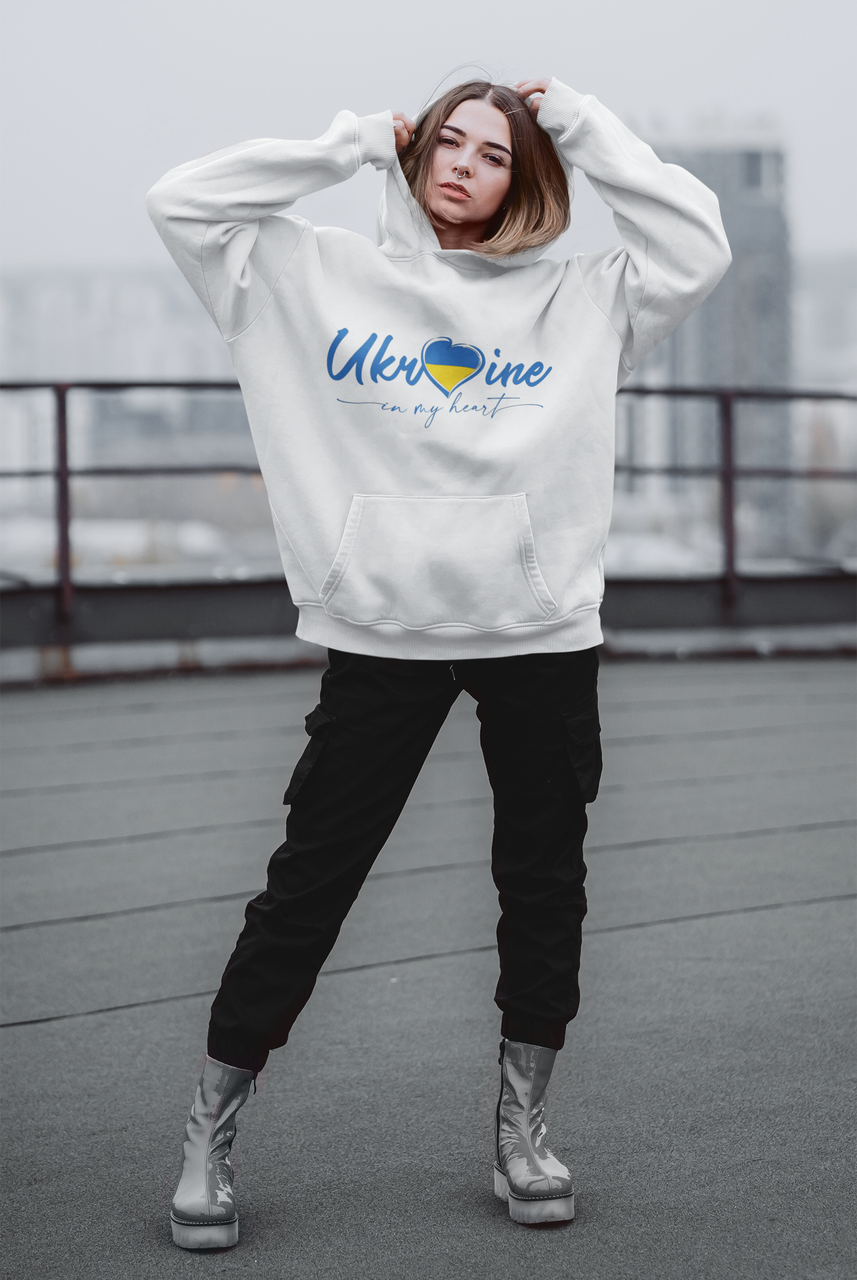 Худі патріотичний з принтом UKRAINE IN MY HEART