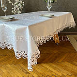 Скатертина люкс із серединою "Макраме" прямокутна біла (В розмірах), фото 9