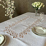 Скатертина люкс із серединою "Макраме" прямокутна біла (В розмірах), фото 7