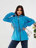 Жіноча демісезонна парк арт А101 / демісезонна куртка / блакитна лазурит/ аква/ лазурного кольору