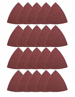 Трикутний шліфувальний папір на тканинній основі 80 mm P80, P120, P240 (20 шт.) YATO YT-34693