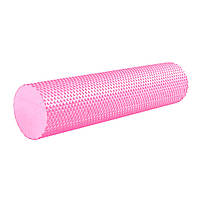Массажный ролик для йоги, валик гладкий плоский EVA 60х15 см Розовый (MS 3231-2-Р)