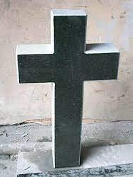 Хрестик невеликий для пам'ятника гранітний 30*25