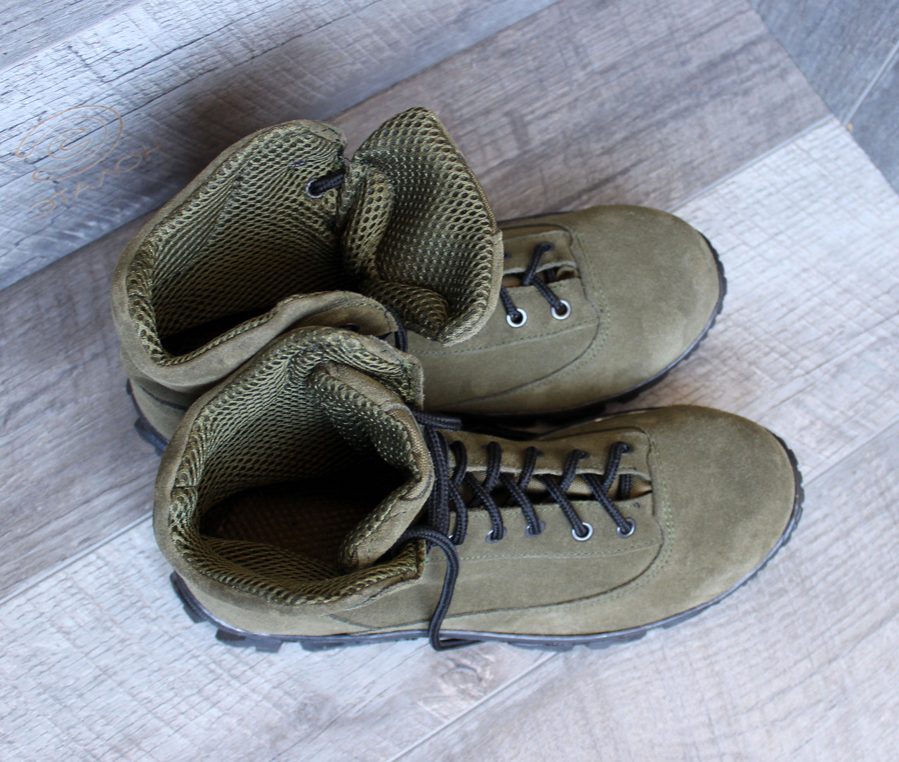 Ботинки мужские нубук DMS-8 олива демисезонная тактическая обувь - фото 5 - id-p1773329542