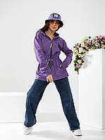 Жіноча демісезонна паркова арт А101 / демісезонна куртка / фіолетовий/ фіолетового кольору