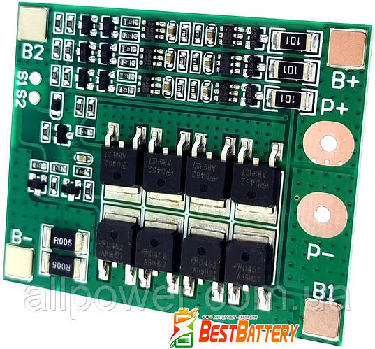 Купить Плата защиты BMS 3S 25A 11.1V (12.6V) для Li-Ion аккумуляторов ...