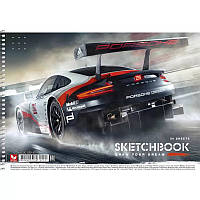 Альбом для малювання Спортивні автомобілі А4/30 аркушів, 120г/м2, на пружині