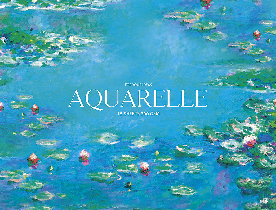 Альбом для акварелі склейка "Aquarelle" MUSE формат A5+, 15 аркушів 300 г/м2