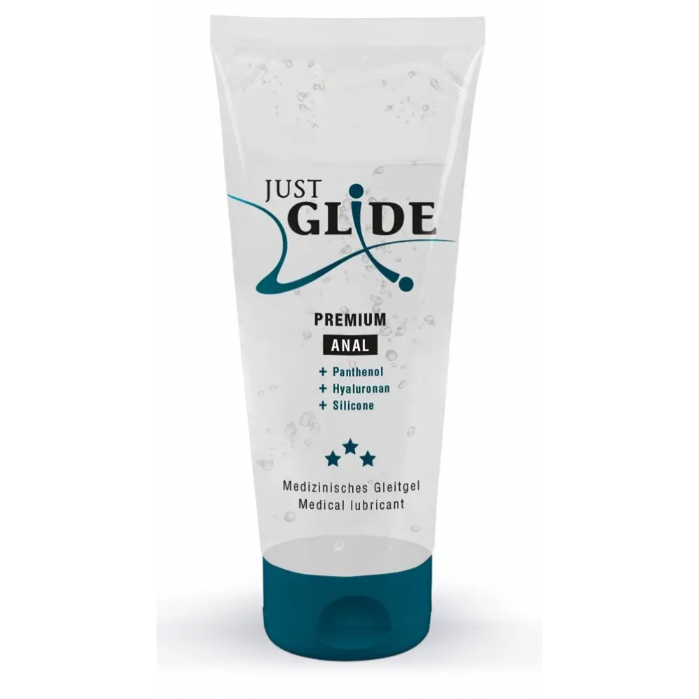 Веганське анальне мастило на силіконовій основі — Just Glide Premium Anal, 200 ml
