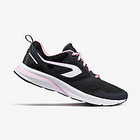 Кроссовки женские Kalenji Run Active для бега черные/розовые - EU42 RU41
