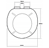 Сидіння з кришкою для унітазу F140, фото 2