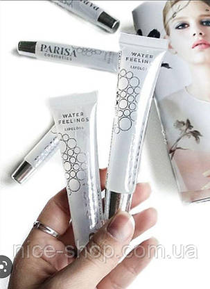 Блиск для губ Рідке скло PARISA Cosmetics Water fellings (прозорий), фото 5