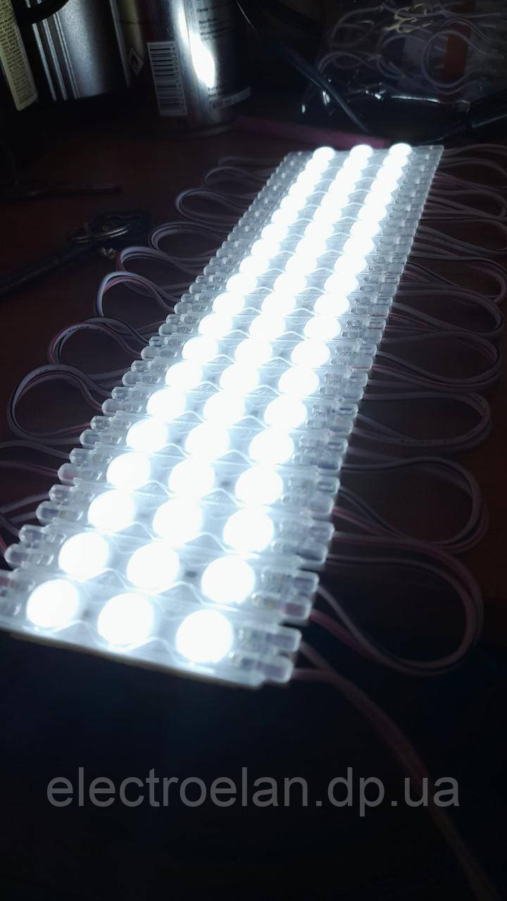 Світлодіодний модуль SMD 2835 3 світлодіода з лінзою