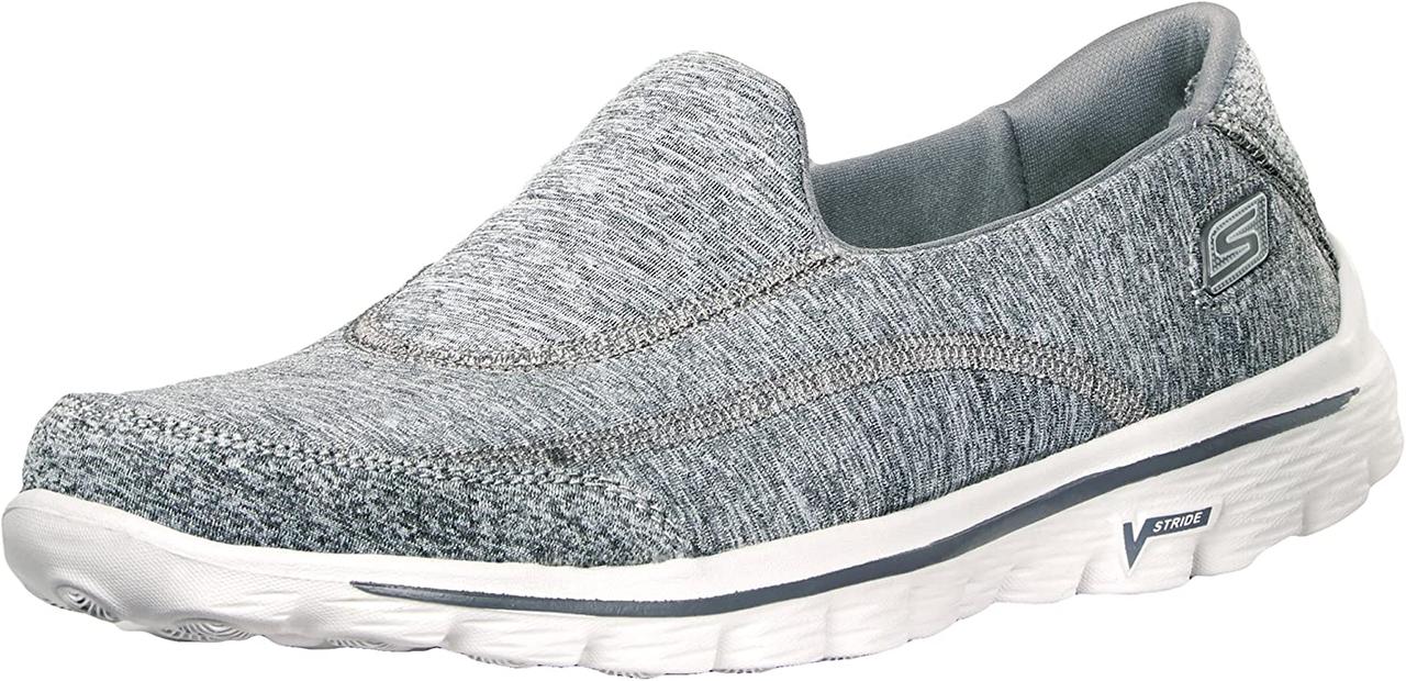 10 Heather Grey Skechers Go Walk 2 ID