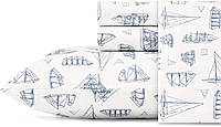 Twin Whitewood Sail Blue/White Nautica - Коллекция Percale - Комплект постельного белья - 100% хлопок, пр