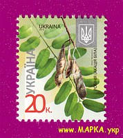 Поштові марки України 2012 марка 8-й стандарт Робінія - Акація біла (0,20)