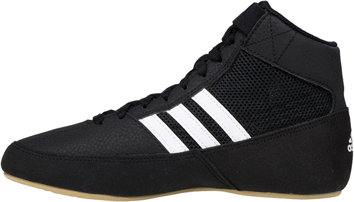 Чоловічі борцівські кросівки adidas HVC, чорний/білий/залізний металік, 8