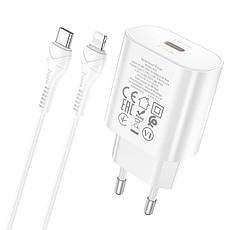 МЗП Hoco N22 Jetta PD25W charger set ( C to iP ) ( EU ) White, фото 4