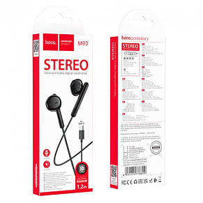 Навушники Hoco M93 Type-C Joy wire-controlled digital earphones with microphone Black, фото 4