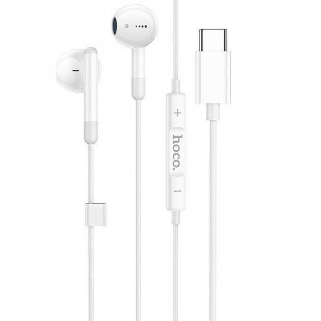 Навушники Hoco M93 Type-C Joy wire-controlled digital earphones with microphone White