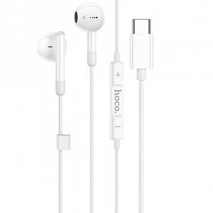 Навушники Hoco M93 Type-C Joy wire-controlled digital earphones with microphone White, фото 1