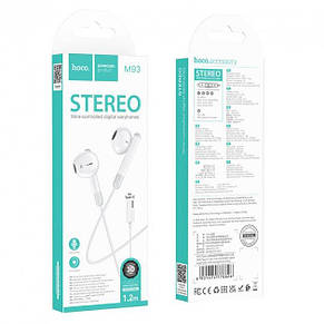 Навушники Hoco M93 Type-C Joy wire-controlled digital earphones with microphone White, фото 4