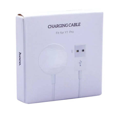 МЗП для смарт-годинника Hoco Y1 Pro Smart sports watch charging cable White, фото 3