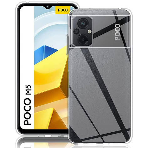 Чохол Silicone Case WS Xiaomi Redmi 11 Prime 4G/Poco M5 Прозорий, фото 1