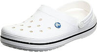 14 Women/12 Men White Мужские и женские сабо Crocs Crocband