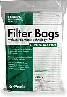 Kirby 204814 Micron Magic HEPA Filter Plus Bags, 6, White Vacuum Bags