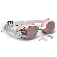 Окуляри BFIT 500 для плавання з дзеркальними лінзами сині/чорні Рожевий / Білий