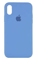 Силиконовый чехол защитный "Original Silicone Case" для Iphone X голубой