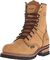 Ad Tec 9in Logger Crazy Horse Leather Work Boots for Men - Plain Soft Toe Амортизирующая нескользящая рез