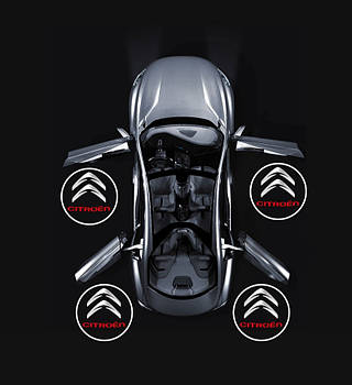 Світлодіодне підсвічування на дверях автомобіля з логотипом Citroen