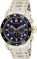 Мужские кварцевые часы Invicta Pro Diver Scuba 48 мм с двухцветным хронографом из нержавеющей стали, TT/с